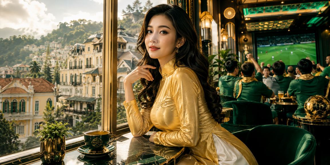 Người chơi bài tại Đà Lạt trong trang phục áo dài truyền thống